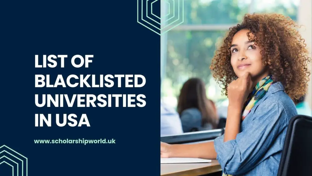 List Of Blacklisted Universities In USA